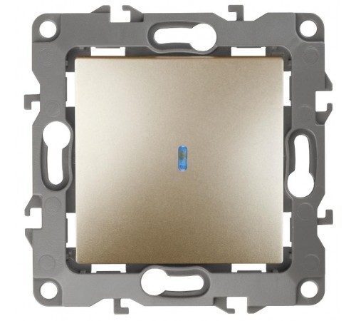 Выключатель с подсветкой 12-1102-04 10АХ-250В,  шампань  Б0014636  ЭРА