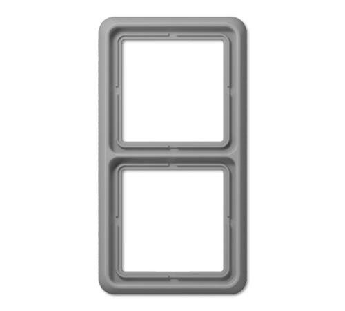 Рамка для вертикальной и горизонтальной установки, 2 поста; дюропласт; серый; CD500  CD582GR  Jung