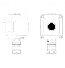 Взрывонепроницаемый пост управления из алюминия LCSD-01-B-MB-P1B(11)x1-PBMB-ANP15BMB  LCSD21000021  DKC