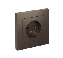 AtlasDesign Мокко Розетка без заземления, 16А, (в сборе с рамкой)  ATN000640  SE