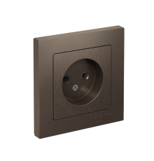 AtlasDesign Мокко Розетка без заземления, 16А, (в сборе с рамкой)  ATN000640  SE