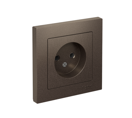 AtlasDesign Мокко Розетка без заземления, 16А, (в сборе с рамкой)  ATN000640  SE