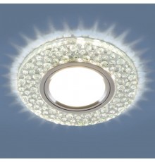 Светильник точечный встраиваемый 2224 MR16 CL прозрачный с подсветкой  a043148  Elektrostandard