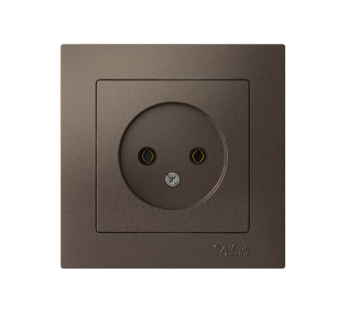 AtlasDesign Мокко Розетка без заземления, 16А, (в сборе с рамкой)  ATN000640  SE