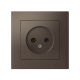 AtlasDesign Мокко Розетка без заземления, 16А, (в сборе с рамкой)  ATN000640  SE