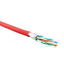 UFTP4-C6-S23-IN-LSZH-RD-500 (500 м) Кабель витая пара, экранир. U/FTP, кат. 6, 4 пары(23 AWG),одножил. (solid), LSZH, нг(А)-HF 445093  Hyperline