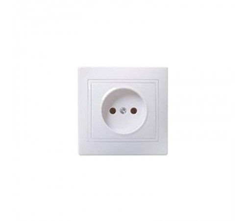КВАРТА Белый Розетка 1-местная без заземления 10А РС10-2-КБ ERK13-K01-10-DM  GENERICA