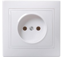 КВАРТА Белый Розетка 1-местная керамика 10А РС10-2-КБ  ERK10-K01-10-K  GENERICA