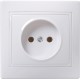 КВАРТА Белый Розетка 1-местная без заземления 10А РС10-2-КБ ERK13-K01-10-DM  GENERICA