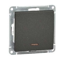 W59 Черный бархат Выключатель 1-клавишный с подсветкой 10АХ  VS110-153-6-86  SE