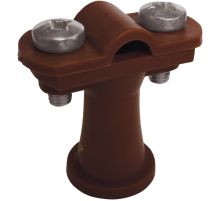 Держатель проводника круглого 6-10 мм коричневый, высота 38 мм, пластик91105Ezetek