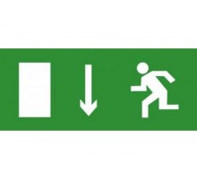Эвакуационный знак ЭП09 Выход (левосторонний) 140x280 мм  ЭП09 140280  TechnoLux