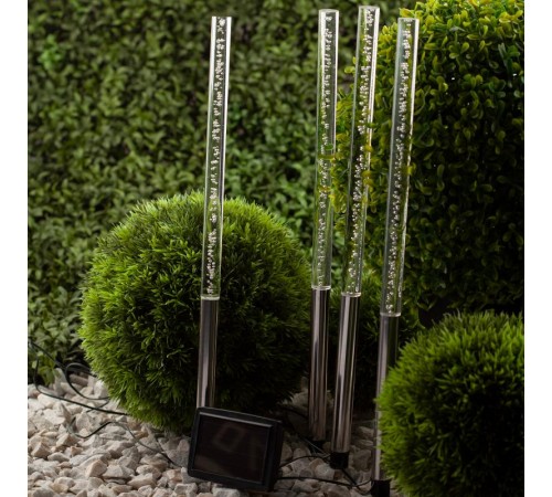 Cветильник садовый декоративный Пузырьки на солнечной батарее, ERASF024-22 4 шт 53 см  Б0044231  ЭРА