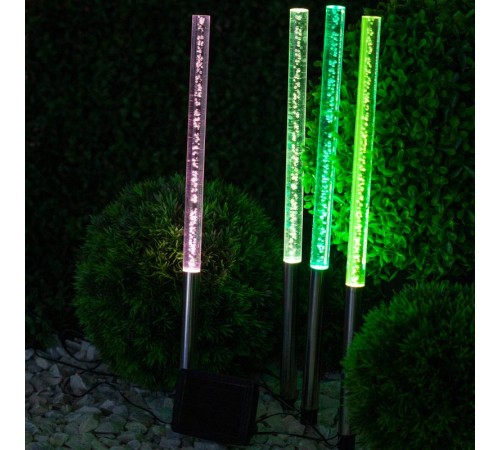 Cветильник садовый декоративный Пузырьки на солнечной батарее, ERASF024-22 4 шт 53 см  Б0044231  ЭРА