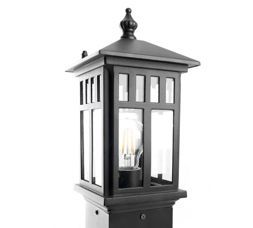 Светильник садово-парковый, 60W 230V IP44 черный, PL676  11691  FERON