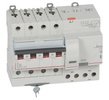 Выключатель автоматический дифференциального тока DX3 6000 4п 50А С 30мА тип AС (7 мод)  411191  Legrand