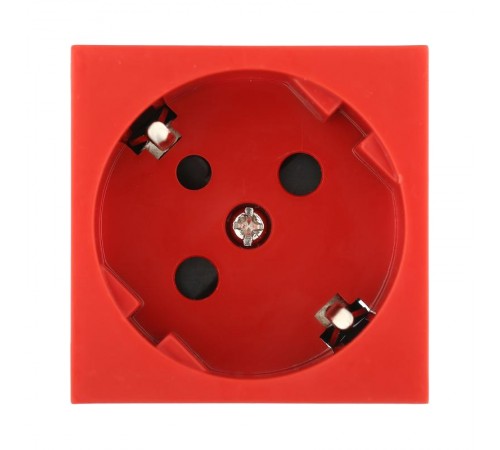 Розетка с заземляющими контактами, с защитными шторками, 16 А, 250 В, под углом 45 градусов с ключом (красный) LK45  851607-1  Ecoplast