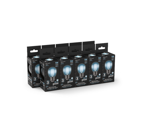 Лампа светодиодная LED 5Вт E27 220В 4100К шар  105802205  Gauss