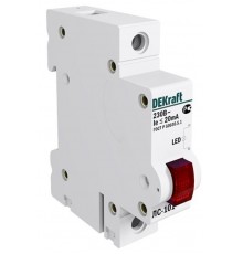 Лампа сигнальная на DIN-рейку 1P цвет красный LE  18002DEK  DEKraft