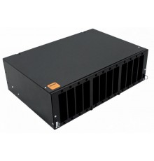 Бокс оптич.FO-19V-3U-12xSLT-W130H30-96UN-BK ун.19"выд.,с пол.,от8до96п(SC,duplexLC,ST,FC),со сп.пл.,б.пиг.и пр.ад.,3U,чер.  401221  Hyperline