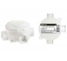 Коробка распределительная о/п D80х35мм, IP42, 3-х рожковая, белая, инд. штрихкод  SQ1401-4014  TDM