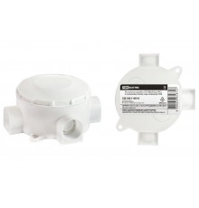 Коробка распределительная о/п D80х35мм, IP42, 3-х рожковая, белая, инд. штрихкод  SQ1401-4014  TDM