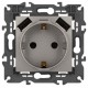 Розетка Elegance 14-4109-16 2P+E 16A-250В, штор. с 2xUSB 5В-3А, титан  Б0065775  ЭРА