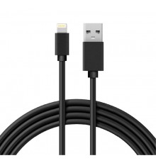 USB кабель для iPhone 5/6/7 моделей шнур 1 м черный  18-1122  REXANT