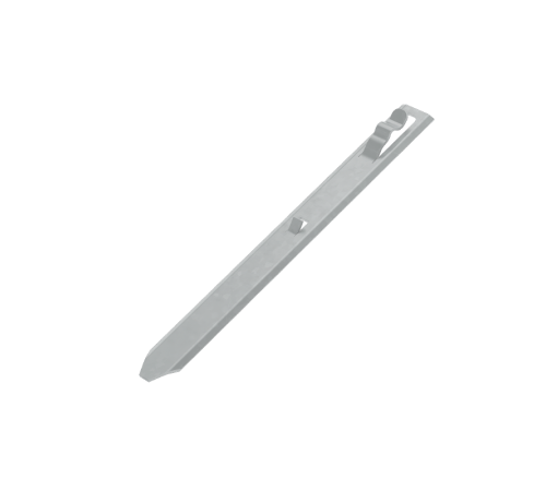 Прямой вбиваемый держатель для прутка  5-12 мм и полосы до 30 мм H70 мм  PVD-D5-12-B30  КМ-профиль