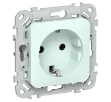 FLITE Розетка с заземлением без шторок быстрозажимные клеммы 16А РС11-1-ФлХЛ холодный лед  FI-R11-16-1-K94  IEK