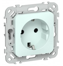 FLITE Розетка с заземлением без шторок 16А РС11-0-ФлХЛ холодный лед  FI-R11-16-K94  IEK