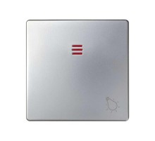 Simon 82 Клавиша с пиктограммой "лампа" для кнопочного выключателя с подсветкой, S82, S82N, алюминий  82016-33  Simon