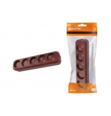 Колодка розеточная 5 гнезд 2П б/з 10А 250В "Эко" (бук)   SQ1806-0067  TDM