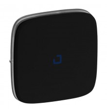 Valena ALLURE Антрацит Клавиша 1-ая с подсветкой/индикацией (голубая линза в центре)  755088  Legrand