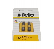 Бита крестовая ударная серия Impact PH 3X25,2 шт  02203241  Felo