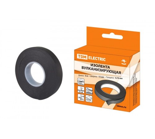 Изолента вулканизирующая 15 мм 5 метров  SQ0526-0601  TDM