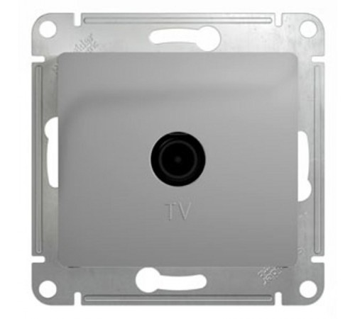 Glossa Алюминий TV Розетка одиночная 1DB  GSL000391  SE