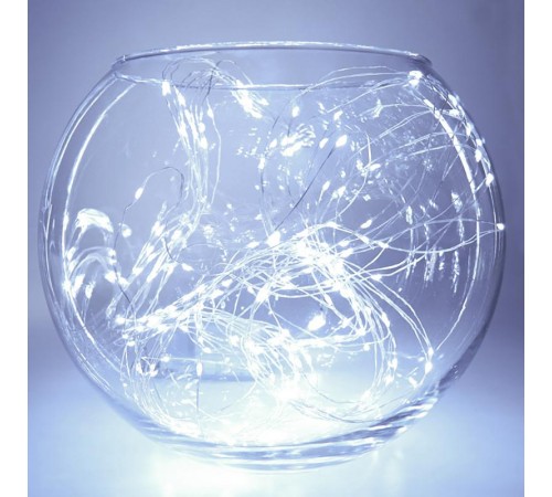 Гирлянда на елку, 200 диодов  белый, CL53   10 веток* 20 лампочек, 2м + 1м шнур, IP20  32984  FERON