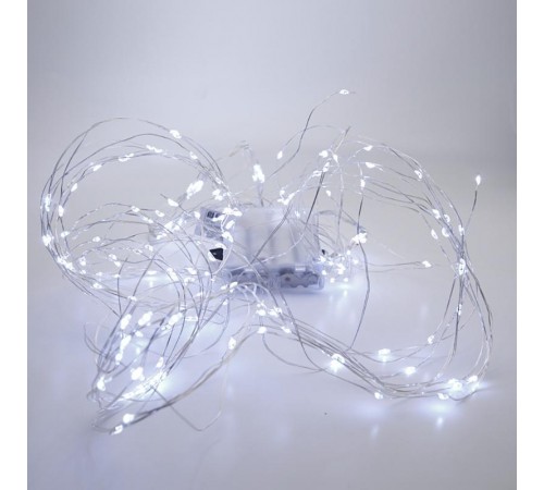Гирлянда на елку, 200 диодов  белый, CL53   10 веток* 20 лампочек, 2м + 1м шнур, IP20  32984  FERON