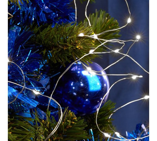 Гирлянда на елку, 200 диодов  белый, CL53   10 веток* 20 лампочек, 2м + 1м шнур, IP20  32984  FERON