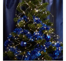 Гирлянда на елку, 200 диодов  белый, CL53   10 веток* 20 лампочек, 2м + 1м шнур, IP20  32984  FERON