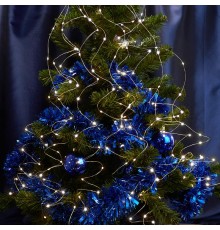 Гирлянда на елку, 200 диодов  белый, CL53   10 веток* 20 лампочек, 2м + 1м шнур, IP20  32984  FERON