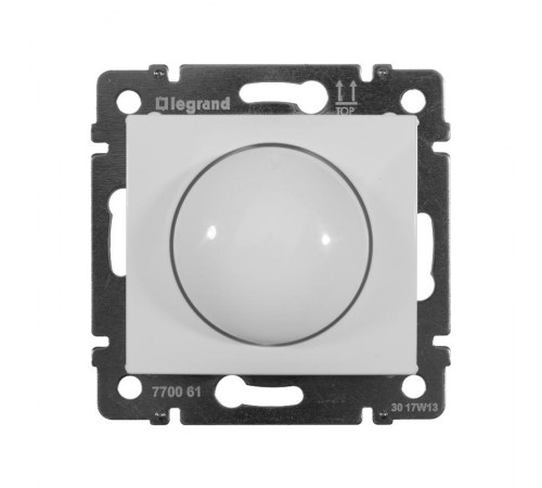 Valena Белый Светорегулятор поворотный 100-1000W для л/н, галог. ламп с обмоточным т-ром  770060  Legrand