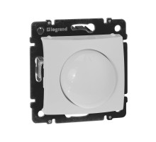 Valena Белый Светорегулятор поворотный 100-1000W для л/н, галог. ламп с обмоточным т-ром  770060  Legrand