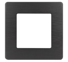 Рамка для розеток и выключателей серия 12 12-5101-12 на 1 пост, сатин, графит  Б0052505  ЭРА