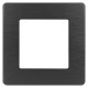 Рамка для розеток и выключателей серия 12 12-5101-12 на 1 пост, сатин, графит  Б0052505  ЭРА