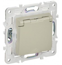 SKANDY Розетка з/к/ш кр. 16А IP44 SK-R11B бежевый  SK-R16-16-44-K10  IEK
