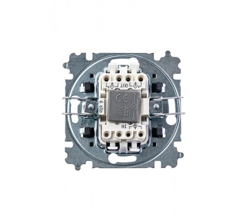 ABB Levit Серебро / дымчатый чёрный Переключатель 1-кл. с подсветкой ориентационная  3559H-A06446 70W  2CHH590646A6070  ABB