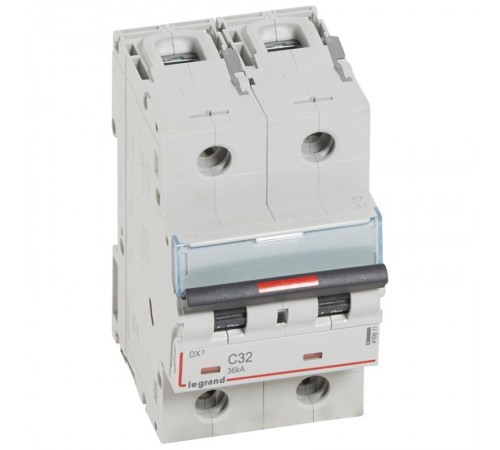 Выключатель автоматический двухполюсный DX3 32A C 36кА (3 мод)  410011  Legrand