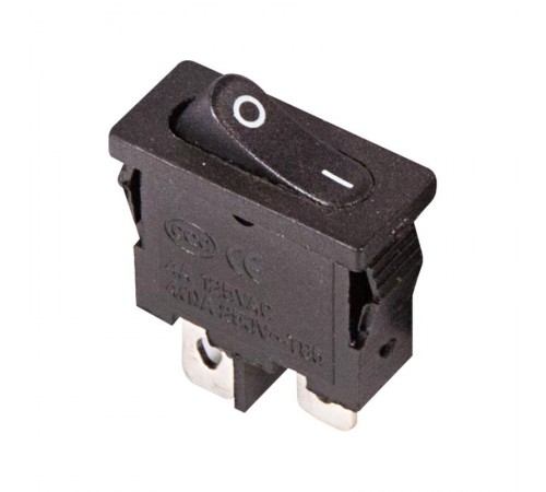 Выключатель клавишный 250V 6А (2с) ON-OFF черный Mini  36-2050  REXANT